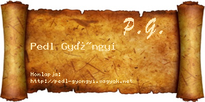 Pedl Gyöngyi névjegykártya